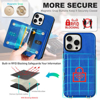 TUCCH Crossbody Wallet Case for iPhone 16 Pro (6.3"), RFID Blocking [6 Card Slots][Detachable Adjustable Lanyard], Magnetic Flip Wallet PU Leather Shockproof Phone Cover for iPhone 16 Pro, Black - 7DAY'S