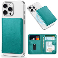 TUCCH for Magsafe Wallet with 6 Card Holders, RFID Blocking [Clear ID Window] PU Leather Men Women Folio Magnetic Phone Wallet for iPhone 16/15/14/13/12/Plus/Pro/Pro Max Series, Black - 7DAY'S