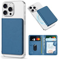 TUCCH for Magsafe Wallet with 6 Card Holders, RFID Blocking [Clear ID Window] PU Leather Men Women Folio Magnetic Phone Wallet for iPhone 16/15/14/13/12/Plus/Pro/Pro Max Series, Black - 7DAY'S