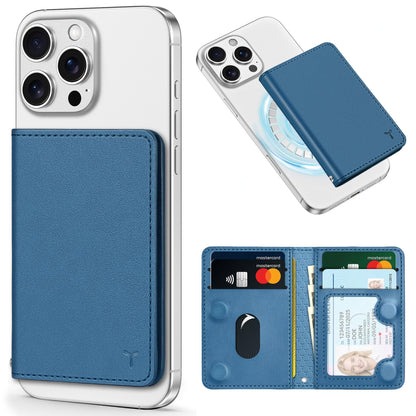 TUCCH for Magsafe Wallet with 6 Card Holders, RFID Blocking [Clear ID Window] PU Leather Men Women Folio Magnetic Phone Wallet for iPhone 16/15/14/13/12/Plus/Pro/Pro Max Series, Black - 7DAY'S