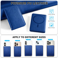 TUCCH for Magsafe Wallet with 6 Card Holders, RFID Blocking [Clear ID Window] PU Leather Men Women Folio Magnetic Phone Wallet for iPhone 16/15/14/13/12/Plus/Pro/Pro Max Series, Black - 7DAY'S