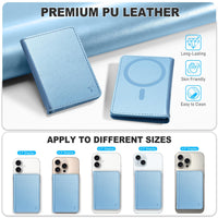 TUCCH for Magsafe Wallet with 6 Card Holders, RFID Blocking [Clear ID Window] PU Leather Men Women Folio Magnetic Phone Wallet for iPhone 16/15/14/13/12/Plus/Pro/Pro Max Series, Black - 7DAY'S