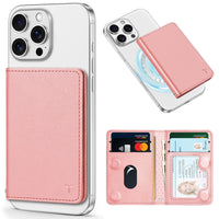TUCCH for Magsafe Wallet with 6 Card Holders, RFID Blocking [Clear ID Window] PU Leather Men Women Folio Magnetic Phone Wallet for iPhone 16/15/14/13/12/Plus/Pro/Pro Max Series, Black - 7DAY'S
