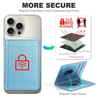 TUCCH for Magsafe Wallet with 6 Card Holders, RFID Blocking [Clear ID Window] PU Leather Men Women Folio Magnetic Phone Wallet for iPhone 16/15/14/13/12/Plus/Pro/Pro Max Series, Black - 7DAY'S