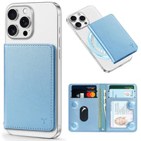 TUCCH for Magsafe Wallet with 6 Card Holders, RFID Blocking [Clear ID Window] PU Leather Men Women Folio Magnetic Phone Wallet for iPhone 16/15/14/13/12/Plus/Pro/Pro Max Series, Black - 7DAY'S