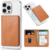 TUCCH for Magsafe Wallet with 6 Card Holders, RFID Blocking [Clear ID Window] PU Leather Men Women Folio Magnetic Phone Wallet for iPhone 16/15/14/13/12/Plus/Pro/Pro Max Series, Black - 7DAY'S