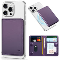 TUCCH for Magsafe Wallet with 6 Card Holders, RFID Blocking [Clear ID Window] PU Leather Men Women Folio Magnetic Phone Wallet for iPhone 16/15/14/13/12/Plus/Pro/Pro Max Series, Black - 7DAY'S