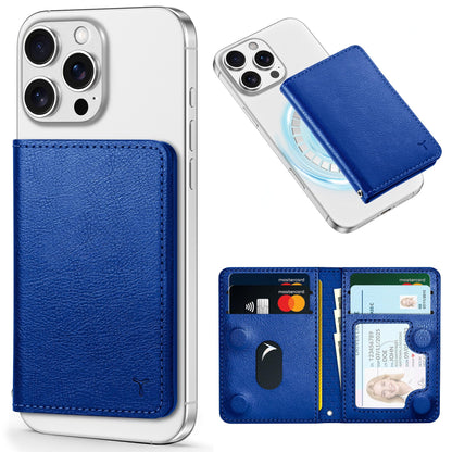 TUCCH for Magsafe Wallet with 6 Card Holders, RFID Blocking [Clear ID Window] PU Leather Men Women Folio Magnetic Phone Wallet for iPhone 16/15/14/13/12/Plus/Pro/Pro Max Series, Black - 7DAY'S