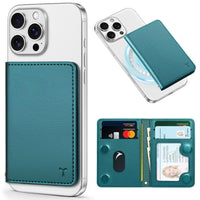 TUCCH for Magsafe Wallet with 6 Card Holders, RFID Blocking [Clear ID Window] PU Leather Men Women Folio Magnetic Phone Wallet for iPhone 16/15/14/13/12/Plus/Pro/Pro Max Series, Black - 7DAY'S