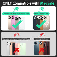TUCCH for Magsafe Wallet with 6 Card Holders, RFID Blocking [Clear ID Window] PU Leather Men Women Folio Magnetic Phone Wallet for iPhone 16/15/14/13/12/Plus/Pro/Pro Max Series, Black - 7DAY'S