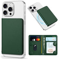 TUCCH for Magsafe Wallet with 6 Card Holders, RFID Blocking [Clear ID Window] PU Leather Men Women Folio Magnetic Phone Wallet for iPhone 16/15/14/13/12/Plus/Pro/Pro Max Series, Black - 7DAY'S
