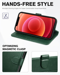 TUCCH Wallet Case Compatible with iPhone 12 Pro Max 5G 6.7", PU Leather Card Slot Kickstand [Protective TPU Interior Case], RFID Blocking Magnetic Flip Cover for iPhone 12 Pro Max 6.7", Black - 7DAY'S