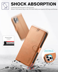 TUCCH Wallet Case Compatible with iPhone 12 Pro Max 5G 6.7", PU Leather Card Slot Kickstand [Protective TPU Interior Case], RFID Blocking Magnetic Flip Cover for iPhone 12 Pro Max 6.7", Black - 7DAY'S