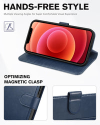 TUCCH Wallet Case Compatible with iPhone 12 Pro Max 5G 6.7", PU Leather Card Slot Kickstand [Protective TPU Interior Case], RFID Blocking Magnetic Flip Cover for iPhone 12 Pro Max 6.7", Black - 7DAY'S