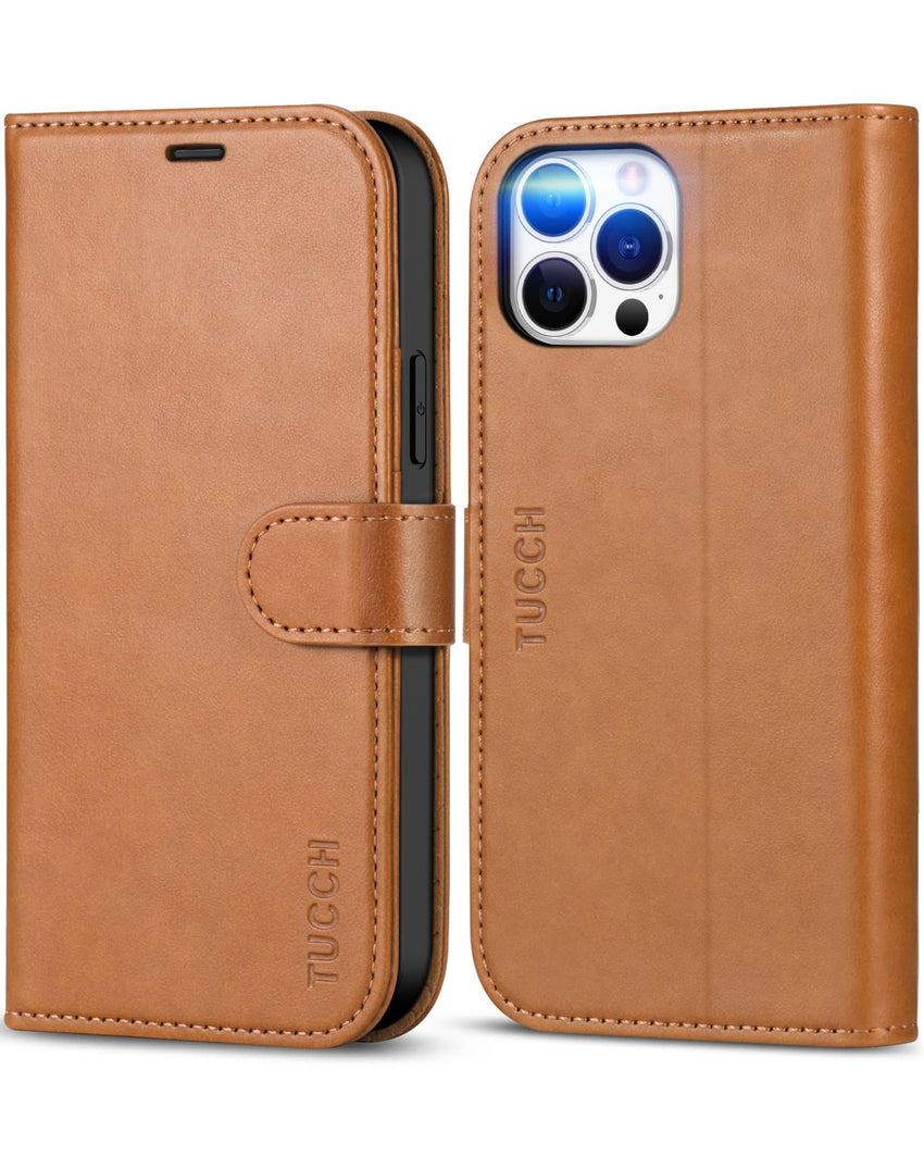 TUCCH Wallet Case Compatible with iPhone 12 Pro Max 5G 6.7", PU Leather Card Slot Kickstand [Protective TPU Interior Case], RFID Blocking Magnetic Flip Cover for iPhone 12 Pro Max 6.7", Black - 7DAY'S