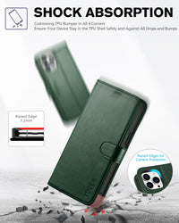 TUCCH Wallet Case Compatible with iPhone 12 Pro Max 5G 6.7", PU Leather Card Slot Kickstand [Protective TPU Interior Case], RFID Blocking Magnetic Flip Cover for iPhone 12 Pro Max 6.7", Black - 7DAY'S