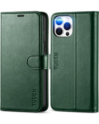 TUCCH Wallet Case Compatible with iPhone 12 Pro Max 5G 6.7", PU Leather Card Slot Kickstand [Protective TPU Interior Case], RFID Blocking Magnetic Flip Cover for iPhone 12 Pro Max 6.7", Black - 7DAY'S