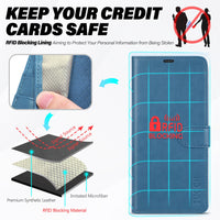 TUCCH Wallet Case for Galaxy S24 FE, with [TPU Shockproof Interior Case] Stand RFID Blocking Card Holder, Magnetic PU Leather Protective Flip Cover Compatible with Galaxy S24 FE, Dark Blue - 7DAY'S