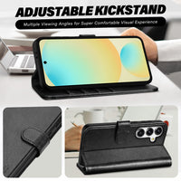 TUCCH Wallet Case for Galaxy S24 FE, with [TPU Shockproof Interior Case] Stand RFID Blocking Card Holder, Magnetic PU Leather Protective Flip Cover Compatible with Galaxy S24 FE, Dark Blue - 7DAY'S