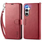 TUCCH Wallet Case for Galaxy S24 FE, with [TPU Shockproof Interior Case] Stand RFID Blocking Card Holder, Magnetic PU Leather Protective Flip Cover Compatible with Galaxy S24 FE, Dark Blue - 7DAY'S