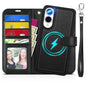 TUCCH Wallet Case for Galaxy S25 Ultra, Removable RFID Blocking [4 Card Slots] Wrist Strap Wireless Charging Kickstand PU Leather Magnetic Detachable Protective Cover for Galaxy S25 Ultra 6.9", Black - 7DAY'S