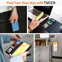 TUCCH Wallet Case for Galaxy S25 Ultra, Removable RFID Blocking [4 Card Slots] Wrist Strap Wireless Charging Kickstand PU Leather Magnetic Detachable Protective Cover for Galaxy S25 Ultra 6.9", Black - 7DAY'S
