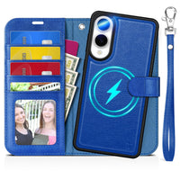 TUCCH Wallet Case for Galaxy S25 Ultra, Removable RFID Blocking [4 Card Slots] Wrist Strap Wireless Charging Kickstand PU Leather Magnetic Detachable Protective Cover for Galaxy S25 Ultra 6.9", Black - 7DAY'S