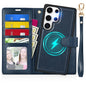 TUCCH Wallet Case for Galaxy S25 Ultra, Removable RFID Blocking [4 Card Slots] Wrist Strap Wireless Charging Kickstand PU Leather Magnetic Detachable Protective Cover for Galaxy S25 Ultra 6.9", Black - 7DAY'S