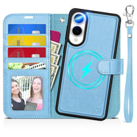 TUCCH Wallet Case for Galaxy S25 Ultra, Removable RFID Blocking [4 Card Slots] Wrist Strap Wireless Charging Kickstand PU Leather Magnetic Detachable Protective Cover for Galaxy S25 Ultra 6.9", Black - 7DAY'S