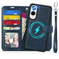 TUCCH Wallet Case for Galaxy S25 Ultra, Removable RFID Blocking [4 Card Slots] Wrist Strap Wireless Charging Kickstand PU Leather Magnetic Detachable Protective Cover for Galaxy S25 Ultra 6.9", Black - 7DAY'S