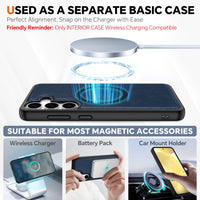 TUCCH Wallet Case for Galaxy S25 Ultra, Removable RFID Blocking [4 Card Slots] Wrist Strap Wireless Charging Kickstand PU Leather Magnetic Detachable Protective Cover for Galaxy S25 Ultra 6.9", Black - 7DAY'S