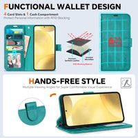 TUCCH Wallet Case for Galaxy S25 Ultra, Removable RFID Blocking [4 Card Slots] Wrist Strap Wireless Charging Kickstand PU Leather Magnetic Detachable Protective Cover for Galaxy S25 Ultra 6.9", Black - 7DAY'S