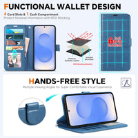 TUCCH Wallet Case for Galaxy S25 Ultra, Removable RFID Blocking [4 Card Slots] Wrist Strap Wireless Charging Kickstand PU Leather Magnetic Detachable Protective Cover for Galaxy S25 Ultra 6.9", Black - 7DAY'S