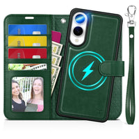 TUCCH Wallet Case for Galaxy S25 Ultra, Removable RFID Blocking [4 Card Slots] Wrist Strap Wireless Charging Kickstand PU Leather Magnetic Detachable Protective Cover for Galaxy S25 Ultra 6.9", Black - 7DAY'S