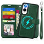 TUCCH Wallet Case for Galaxy S25 Ultra, Removable RFID Blocking [4 Card Slots] Wrist Strap Wireless Charging Kickstand PU Leather Magnetic Detachable Protective Cover for Galaxy S25 Ultra 6.9", Black - 7DAY'S
