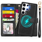 TUCCH Wallet Case for Galaxy S25 Ultra, Removable RFID Blocking [4 Card Slots] Wrist Strap Wireless Charging Kickstand PU Leather Magnetic Detachable Protective Cover for Galaxy S25 Ultra 6.9", Black - 7DAY'S