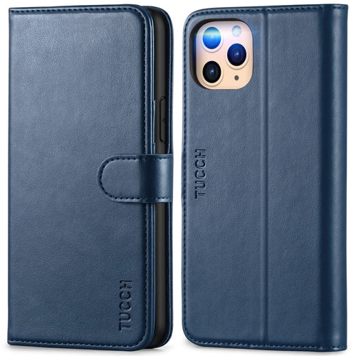 TUCCH Wallet Case for iPhone 11 Pro, Magnetic Auto Wake Sleep RFID Blocking Card Slots [TPU Shockproof Interior Case], PU Leather Stand Flip Cover Compatible with iPhone 11 Pro 5.8 inch, Black - 7DAY'S