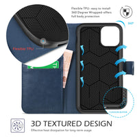 TUCCH Wallet Case for iPhone 11 Pro, Magnetic Auto Wake Sleep RFID Blocking Card Slots [TPU Shockproof Interior Case], PU Leather Stand Flip Cover Compatible with iPhone 11 Pro 5.8 inch, Black - 7DAY'S