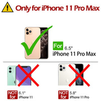 TUCCH Wallet Case for iPhone 11 Pro Max, Magnetic Auto Wake Sleep RFID Blocking Card Slot [Shockproof TPU Shell], PU Leather Stand Flip Cover Compatible with iPhone 11 Pro Max 6.5 inch 2019, Black - 7DAY'S