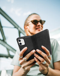 TUCCH Wallet Case for iPhone 12 Pro/iPhone 12 5G, Premium PU Leather Flip Folio Cover with Card Slot, Stand Book Design [Shockproof TPU Interior Case] Compatible with iPhone 12/12 Pro 6.1 - inch, Black - 7DAY'S