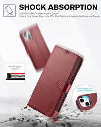TUCCH Wallet Case for iPhone 13 Mini, [TPU Shockproof Inner Shell] PU Leather [RFID Blocking] [Credit Card Holder] Magnetic Stand Flip Cover Compatible with iPhone 13 Mini 5.4 - inch 2021, Black - 7DAY'S