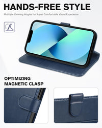 TUCCH Wallet Case for iPhone 13 Mini, [TPU Shockproof Inner Shell] PU Leather [RFID Blocking] [Credit Card Holder] Magnetic Stand Flip Cover Compatible with iPhone 13 Mini 5.4 - inch 2021, Black - 7DAY'S
