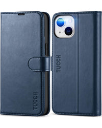 TUCCH Wallet Case for iPhone 13 Mini, [TPU Shockproof Inner Shell] PU Leather [RFID Blocking] [Credit Card Holder] Magnetic Stand Flip Cover Compatible with iPhone 13 Mini 5.4 - inch 2021, Black - 7DAY'S