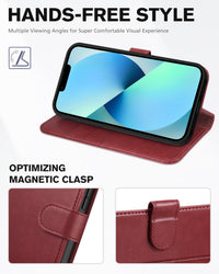 TUCCH Wallet Case for iPhone 13 Mini, [TPU Shockproof Inner Shell] PU Leather [RFID Blocking] [Credit Card Holder] Magnetic Stand Flip Cover Compatible with iPhone 13 Mini 5.4 - inch 2021, Black - 7DAY'S