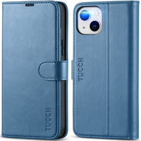 TUCCH Wallet Case for iPhone 14 Plus, [RFID Blocking] 4 Card Holder Stand [Shockproof TPU Interior Case] PU Leather Magnetic Protective Flip Cover Compatible with iPhone 14 Plus 6.7" 2022, Black - 7DAY'S