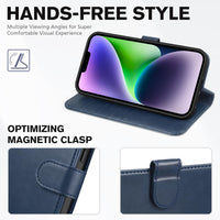 TUCCH Wallet Case for iPhone 14 Plus, [RFID Blocking] 4 Card Holder Stand [Shockproof TPU Interior Case] PU Leather Magnetic Protective Flip Cover Compatible with iPhone 14 Plus 6.7" 2022, Black - 7DAY'S