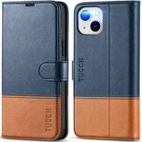 TUCCH Wallet Case for iPhone 14 Plus, [RFID Blocking] 4 Card Holder Stand [Shockproof TPU Interior Case] PU Leather Magnetic Protective Flip Cover Compatible with iPhone 14 Plus 6.7" 2022, Black - 7DAY'S