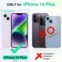 TUCCH Wallet Case for iPhone 14 Plus, [RFID Blocking] 4 Card Holder Stand [Shockproof TPU Interior Case] PU Leather Magnetic Protective Flip Cover Compatible with iPhone 14 Plus 6.7" 2022, Black - 7DAY'S