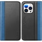 TUCCH Wallet Case for iPhone 14 Pro 6.1 5G, PU Leather Folio Case with [RFID Blocking] [3 Card Slot], Kickstand Book Design [Shockproof TPU Interior Case] Compatible with iPhone 14 Pro, Dark Blue - 7DAY'S