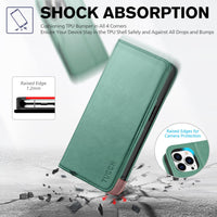 TUCCH Wallet Case for iPhone 14 Pro 6.1 5G, PU Leather Folio Case with [RFID Blocking] [3 Card Slot], Kickstand Book Design [Shockproof TPU Interior Case] Compatible with iPhone 14 Pro, Dark Blue - 7DAY'S